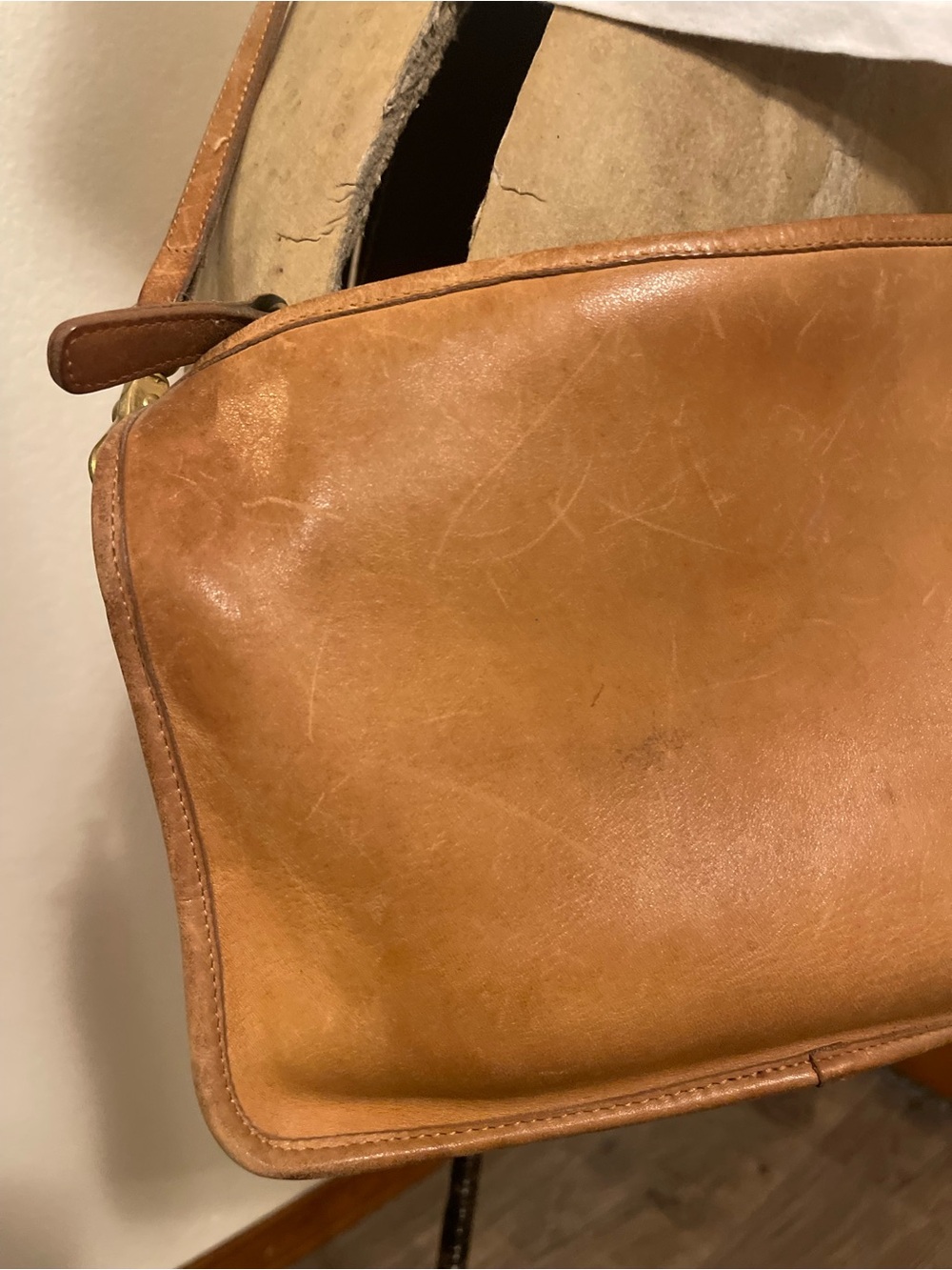 Vintage Coach Tan Leather Companion Bag 70’s Made in NYC - Picture 11 of 16